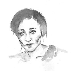 drawing of Zadie Smith